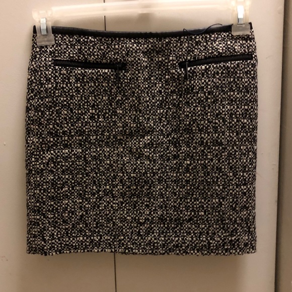 Karl Lagerfeld  Leather trimmed  tweed Mini Skirt - Picture 5 of 8